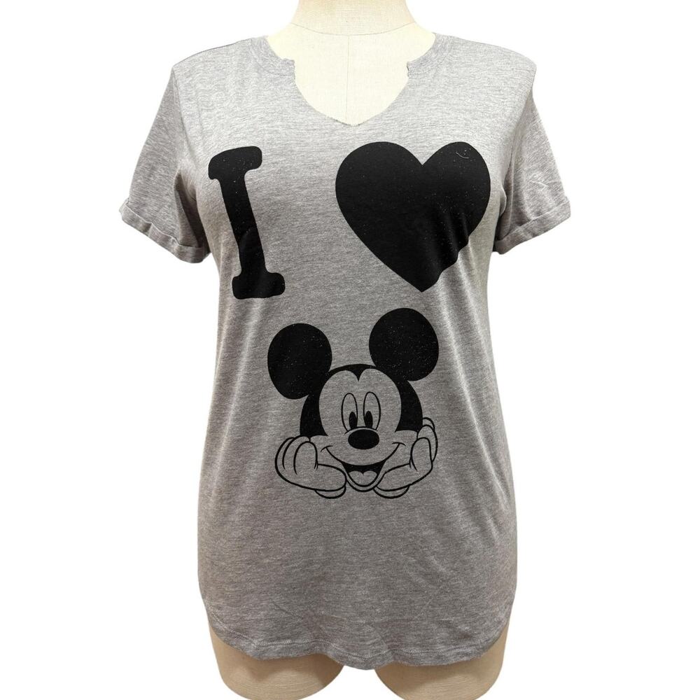 Torrid 1 (1X) Disney I Love Mickey Mouse Notch Neck Graphic Jersey T Shirt New